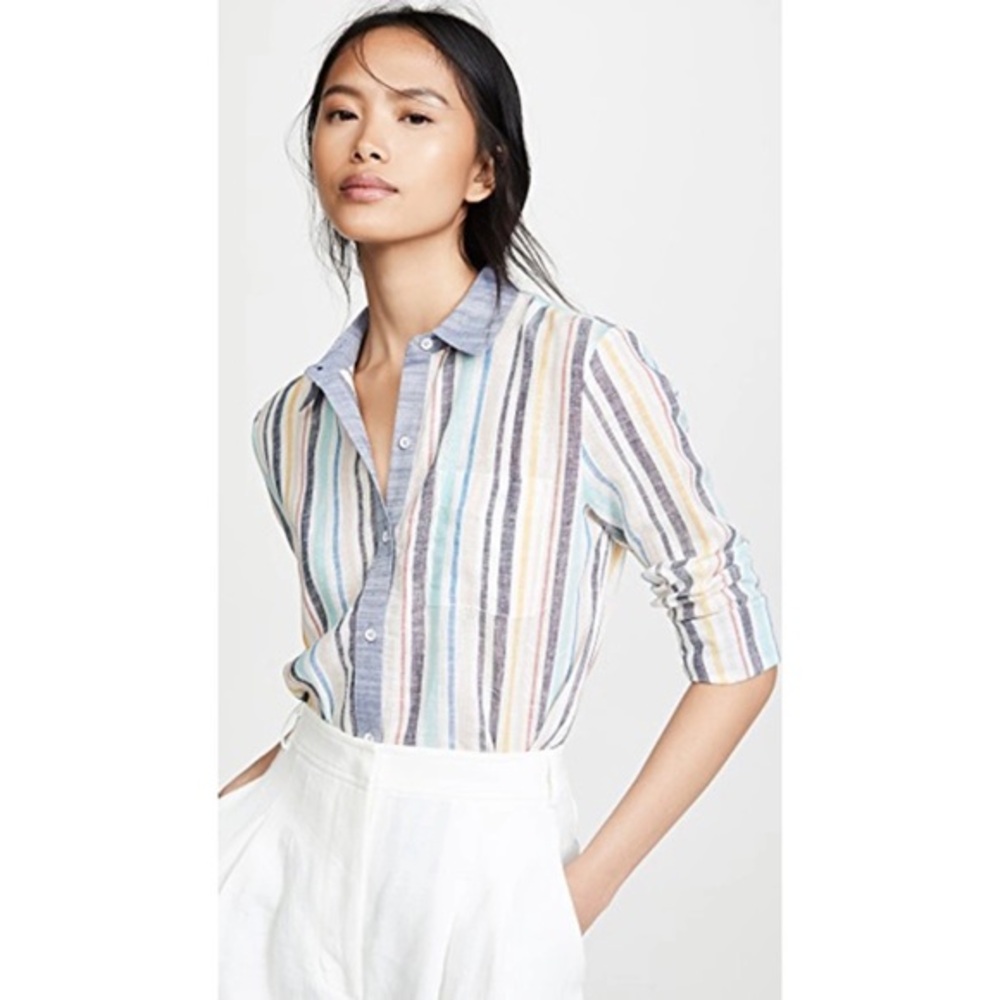 Splendid X Gray Malin Stripe Button Down Top S